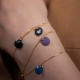 Bracelet vermeil avec confetti noir - Na na na naa
