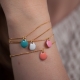 Bracelet vermeil avec confetti turquoise - Na na na naa