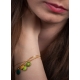 Bracelet vermeil avec confetti vert anis - Na na na naa
