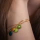Bracelet vermeil avec confetti vert foncé - Na na na naa