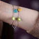 Bracelet argent avec confetti vert anis - Na na na naa