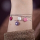 Bracelet argent avec confetti rose pale - Na na na naa