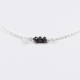 Collier chaine petit diamant noir brut - Tiny Black Galaxy