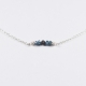 Collier chaine petit diamant noir et bleu brut - Constellation