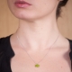 Pendentif confetti vert pomme et argent - Na na na naa
