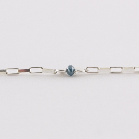 Bracelet chaine venitienne little diamant bleu brut Blue Star