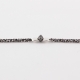 Bracelet chaine rhodiee mini diamant noir brut Black Star
