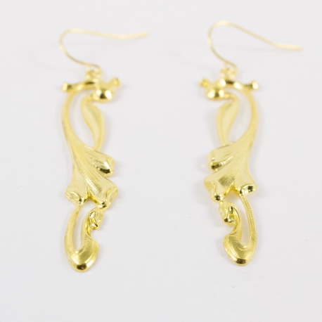 Boucles d'oreilles art nouveau doré by Mélanie