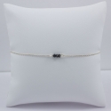 Bracelet chaine petit diamant noir brut - Tiny Black Galaxy