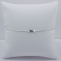 Bracelet chaine petit diamant bleu brut - Tiny Blue Galaxy