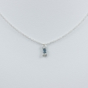 Collier chaine petit diamant bleu brut - Drop Blue Star