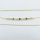 Bracelet wrap perles plaqué or et diamants noirs by LFDM