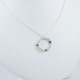 Collier perles argent et diamants noirs Circle Black Pearl by LFDM
