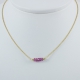 Collier saphirs roses argent plaqué or Gold Constellation by LFDM