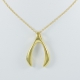 Collier wishbone argent plaqué or by LFDM - Collections Capsules