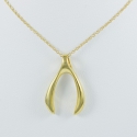 Collier wishbone argent doré by LFDM - Collections Capsules