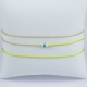 Bracelet triple tour modèle Dario perles akoya keshi et émeraude plaqué or et lien vert pomme by LFDM Jewelry