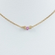 Collier saphir rose chaine argent plaqué or rose - Pink Star by LFDM Jewellery