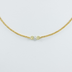 Collier diamant gris chaine scintillante or jaune Sun Grey Star