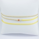 Bracelet corail modèle Amana et perles d'argent et chaine scintillante plaqué or jaune fil jaune by LFDM Fine Jewelry