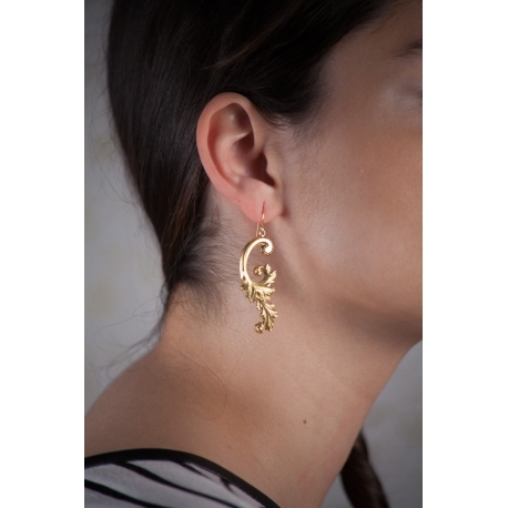 Boucles d'oreilles dorées Rinceaux - Schade Jewellery