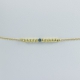 Bracelet perles argent plaqué or jaune et diamant bleu Gold Pearl Star by LFDM