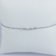 Bracelet perles rhodiées et une perle akoya keshi by LFDM Fine Jewels