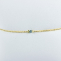 Bracelet diamant bleu chaine brillante or jaune Sun Blue Star by LFDM