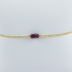 Bracelet 3 rubis argent plaqué or champagne by LFDM Jewels