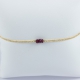 Bracelet 3 rubis argent plaqué or champagne by LFDM Jewels