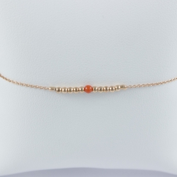 Bracelet corail et perles d'argent doré or rose by LFDM