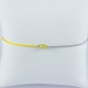 Bracelet saphir jaune chaine brillante grise et cordon jaune by LFDM Jewels