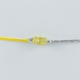 Bracelet saphir jaune chaine brillante grise et cordon jaune by LFDM Jewels