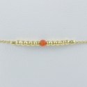 Bracelet corail et perles d'argent doré or jaune Gold Pearl Star by LFDM