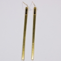 Boucles d'oreilles dorées strassées Aiguillette - Schade Jewellery