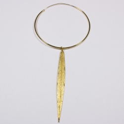 Créoles dorées Plume - Schade Jewellery