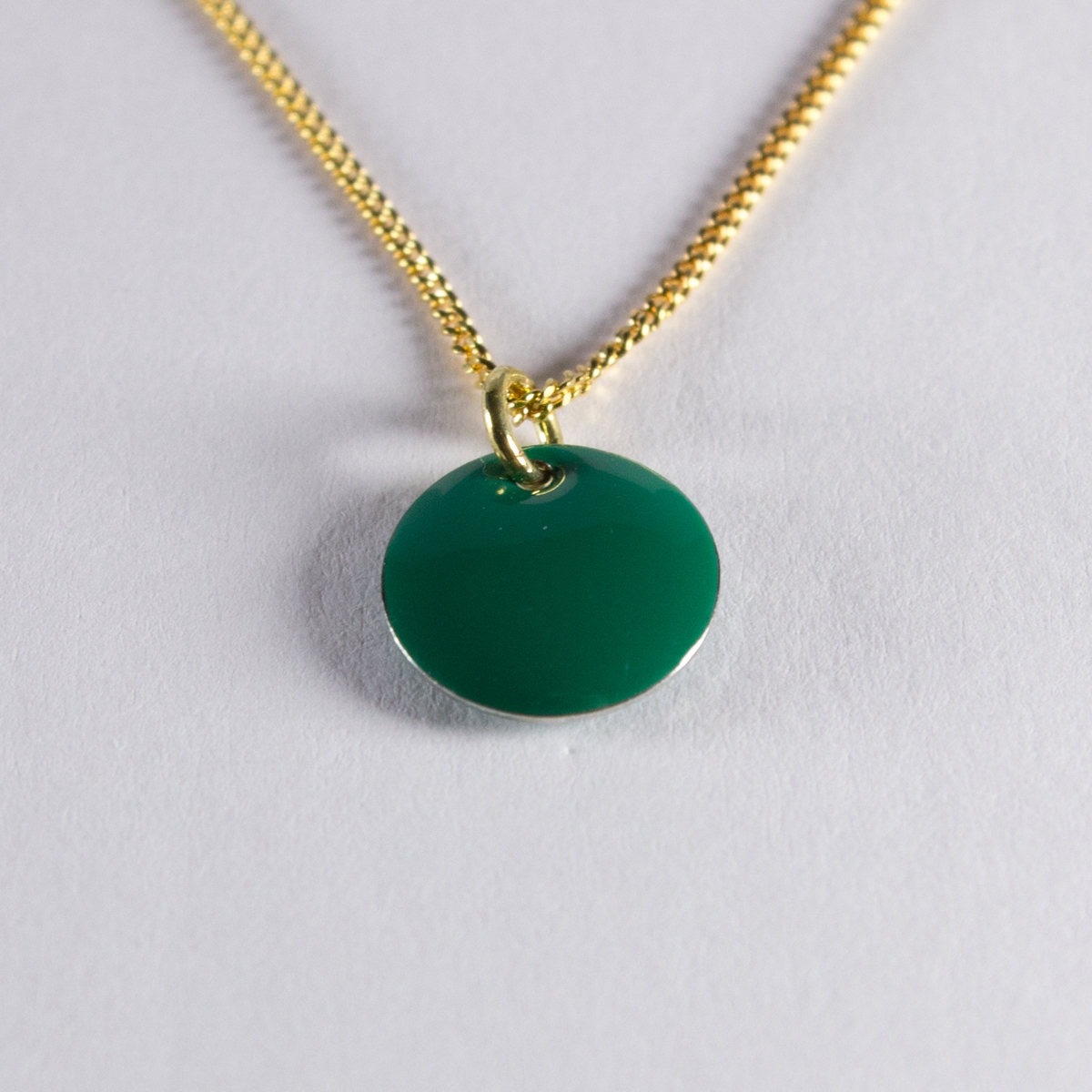Pendentif Lumineux Vert Avec Chaîne + Pochette Organza - Neuf Sans Emballage