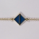 Bracelet plaqué or Art Déco Bleu Touareg - L'Atelier d'Olivia